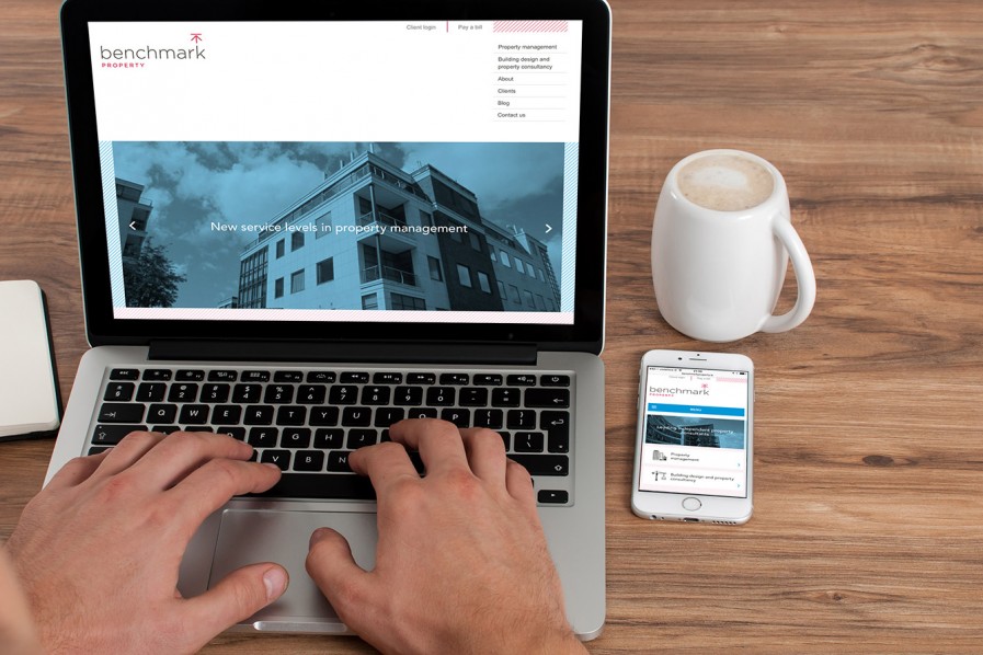 Benchmark Property website - desktop and mobile responsive